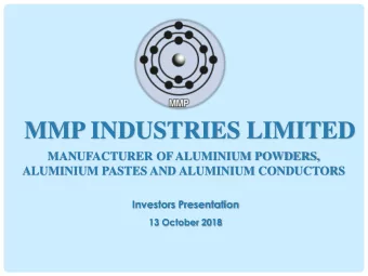 MMP INDUSTRIES LIMITED  MANUFACTURER OF ALUMINIUM POWDERS,  ALUMINIUM PASTES AND ALUMINIUM