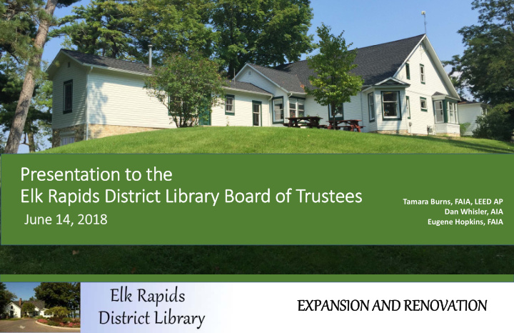 presentation to the elk rapids district library board of