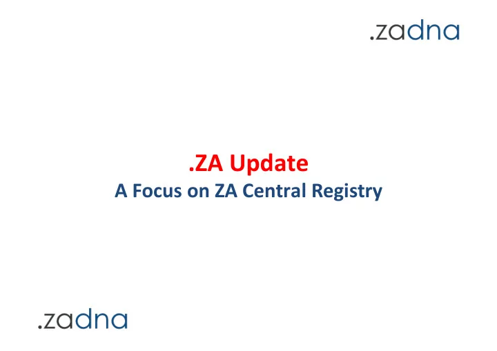 za update