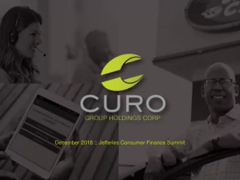 December 2018 :: Jefferies Consumer Finance Summit  Disclaimer  IMPORTANT: You must read the