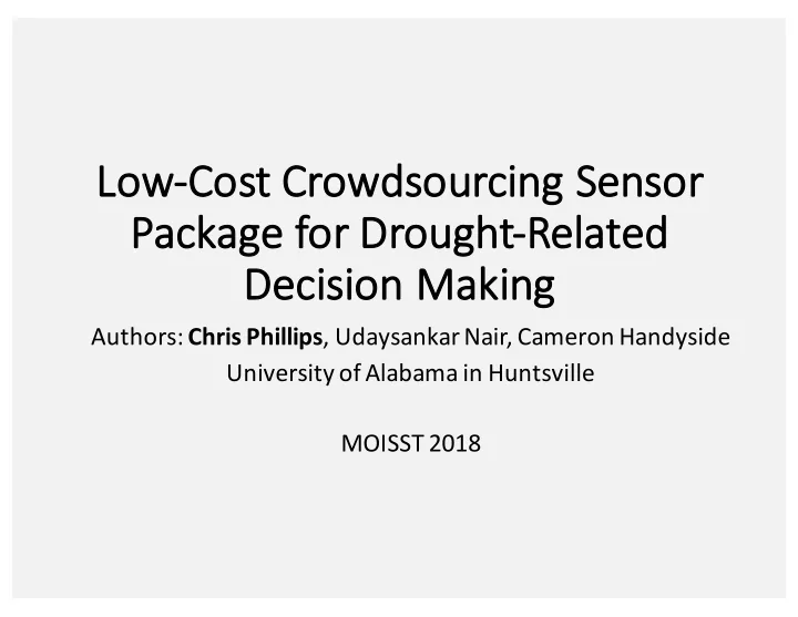 lo low co cost cr crowdsourcing sensor pa package for