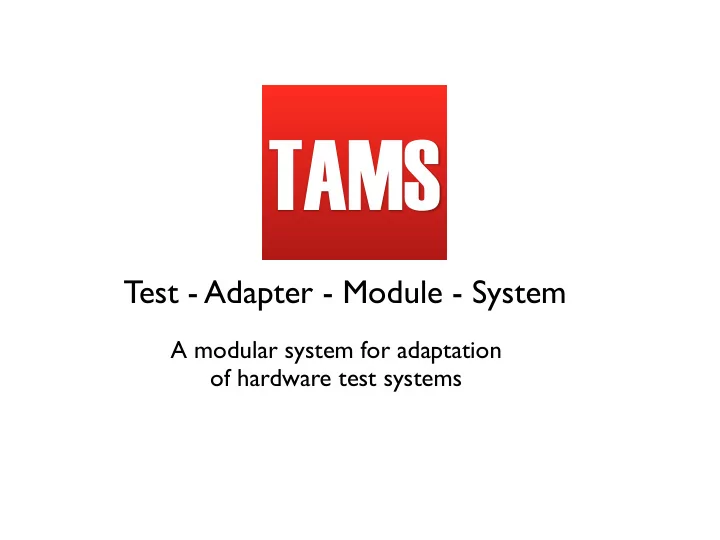 tams