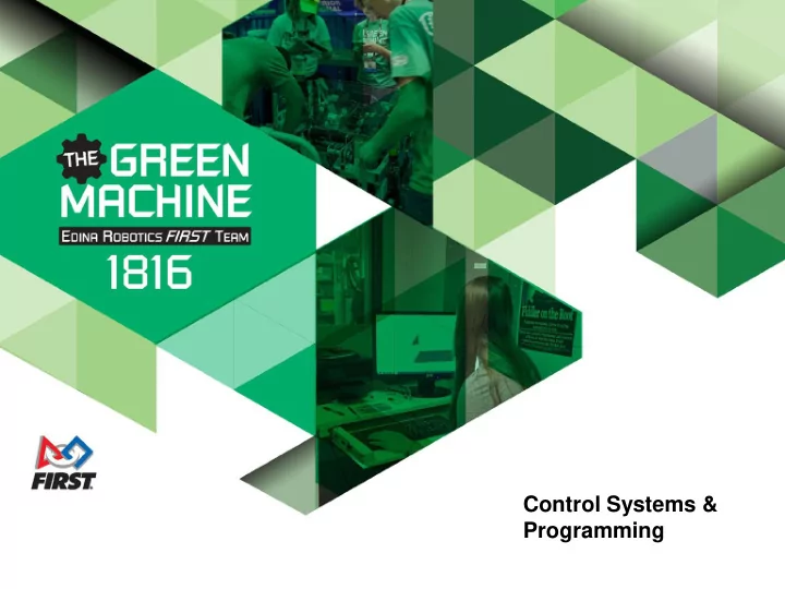 control systems programming basic programming vocabulary