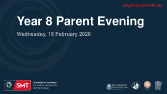 Year 8 Parent Evening  Wednesday, 19 February 2020  Positive Education  Student Wellbeing Student
