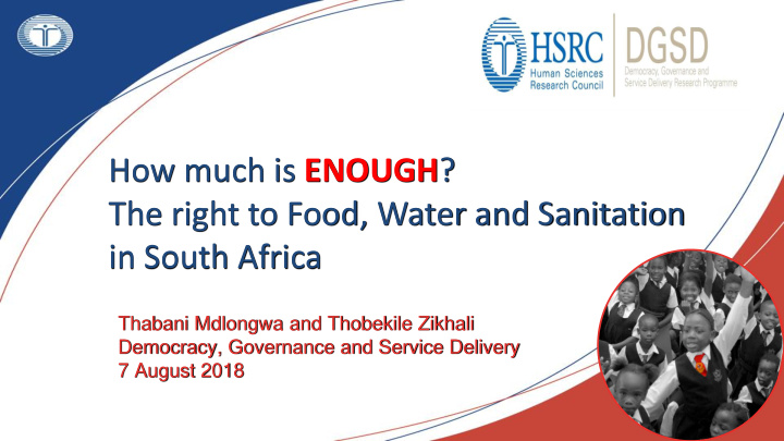 the right to food water and sanitation