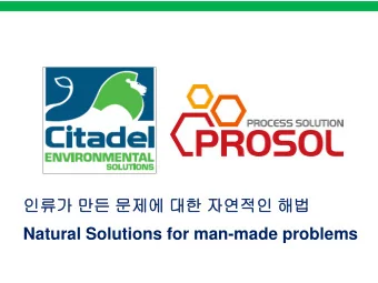 Natural Solutions for man-made problems