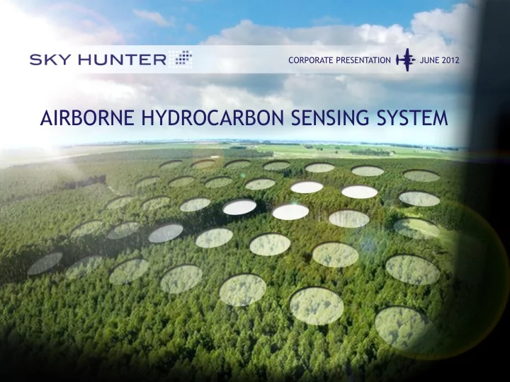 airborne hydrocarbon sensing system