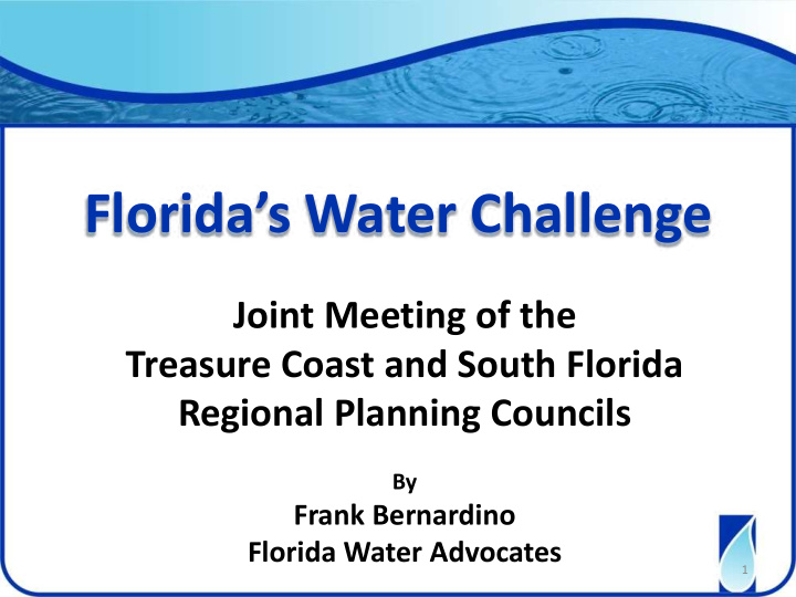 florida s water challenge