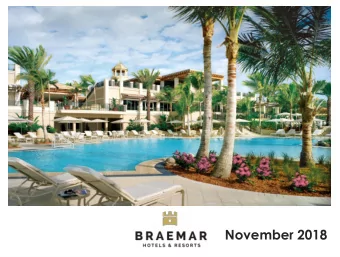 November 2018  Forward Looking Statements and Non-GAAP Measures  In keeping with the SEC's