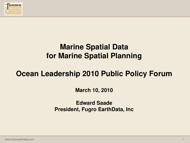 marine spatial data for marine spatial planning ocean