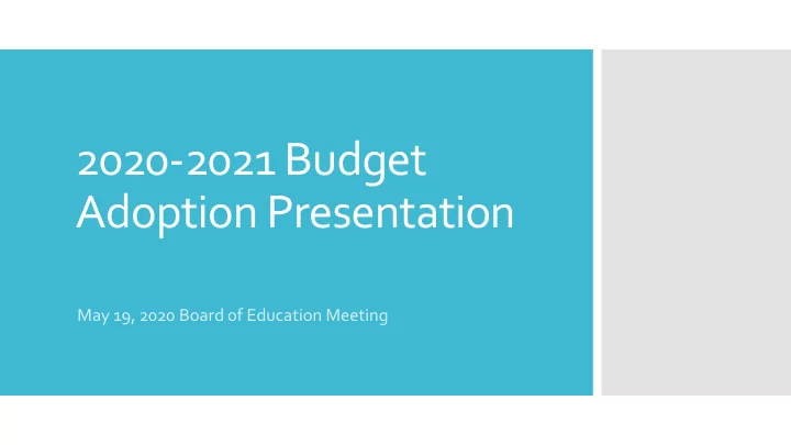 2020 2021 budget