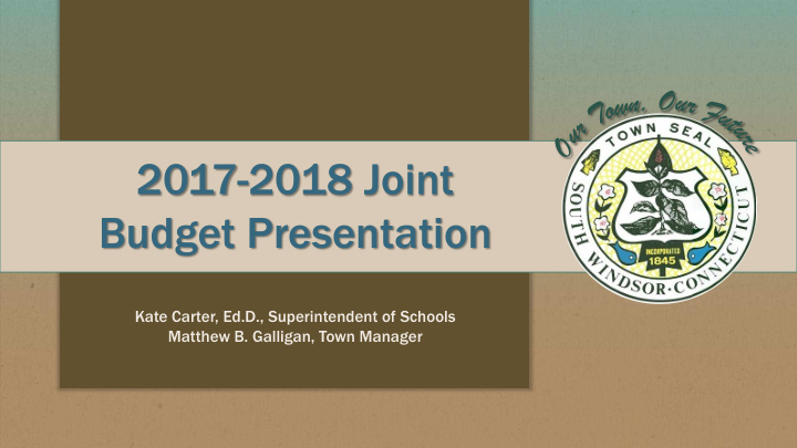 2017 2018 joint budget presentation