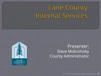 Presenter:  Steve Mokrohisky  County Administrator  38  FY 17-18 Proposed Budget Presentation