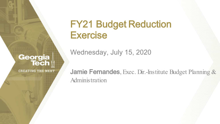 fy21 budget reduction fy21 budget reduction exercise