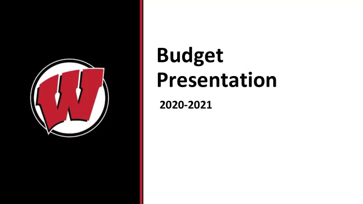 budget presentation