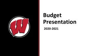 Budget  Presentation  2020-2021  Proposed Budget for 2020-2021 20-21 Proposed Budget: $9,656,491