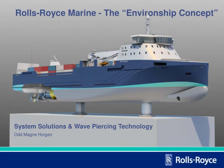 rolls royce marine the environship concept