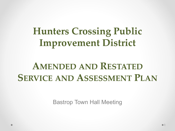 hunters crossing public improvement district