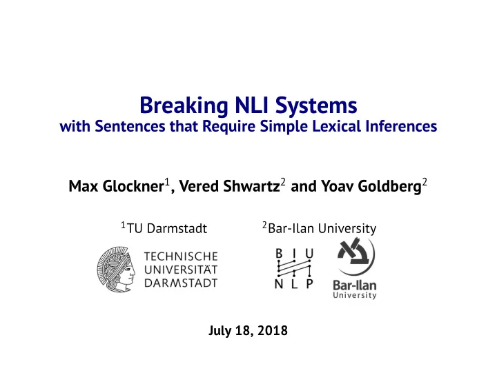 breaking nli systems