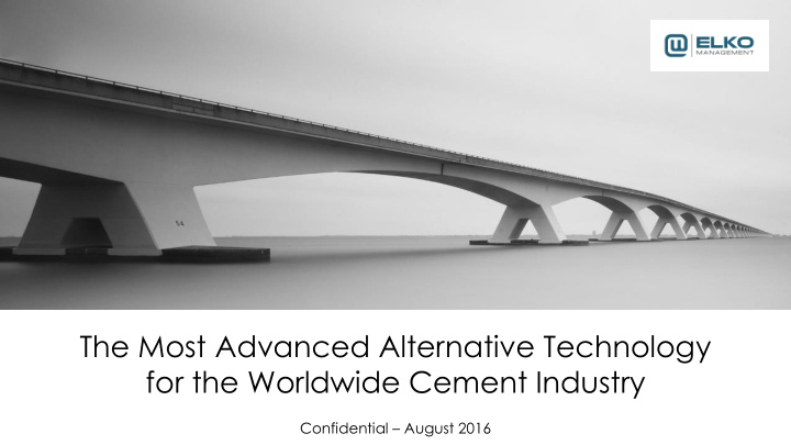 for the worldwide cement industry
