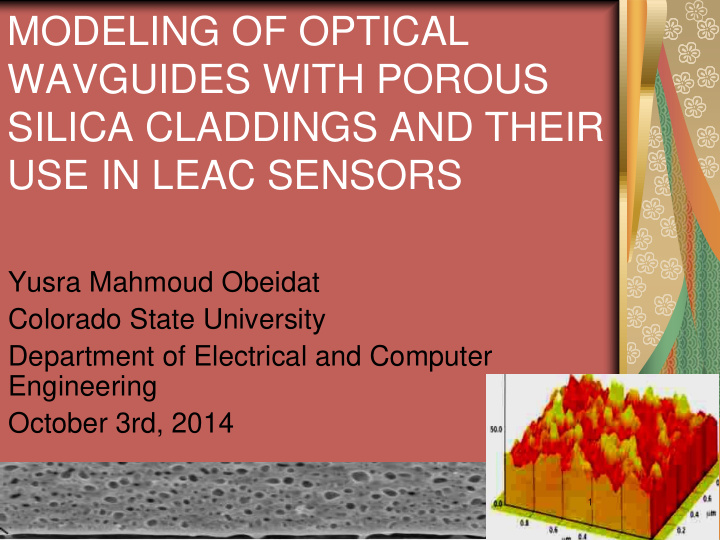 modeling of optical