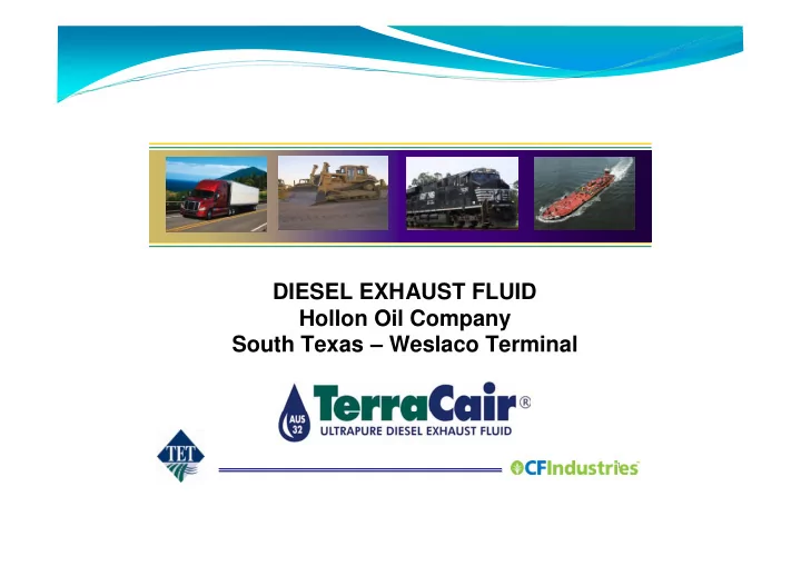 diesel exhaust fluid hollon oil company south texas