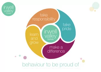 behaviour to be proud of  behaviour to be proud of  We think that how we do things is just as