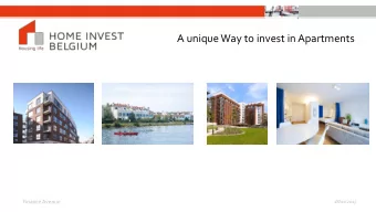A unique Way to invest in Apartments  Finance Avenue  18/11/2017  Topics  1. Company profile &amp;