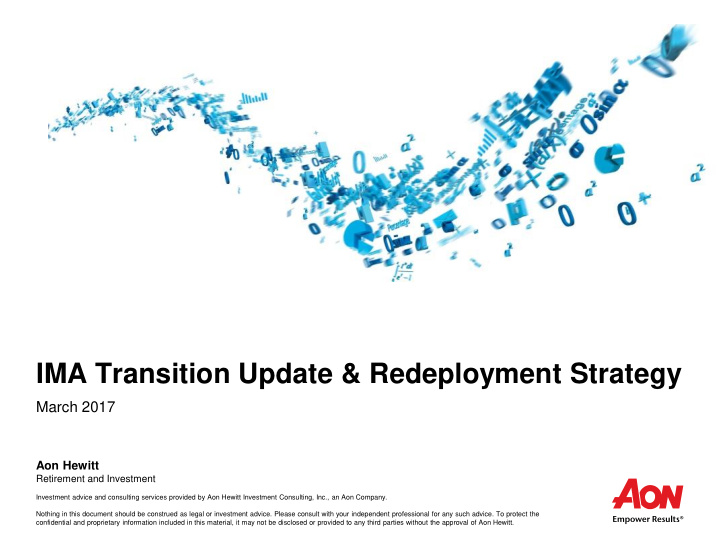 ima transition update redeployment strategy