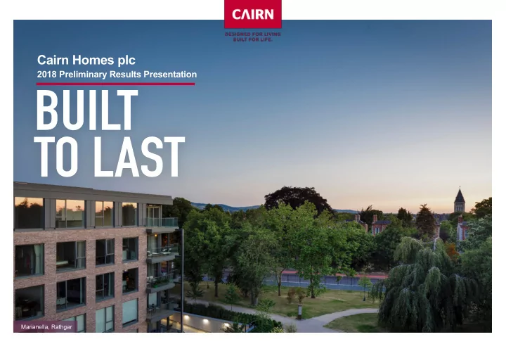 cairn homes plc