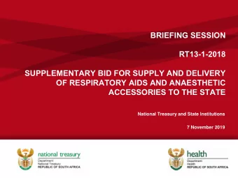 RT13-1-2018  SUPPLEMENTARY BID FOR SUPPLY AND DELIVERY  OF RESPIRATORY AIDS AND ANAESTHETIC