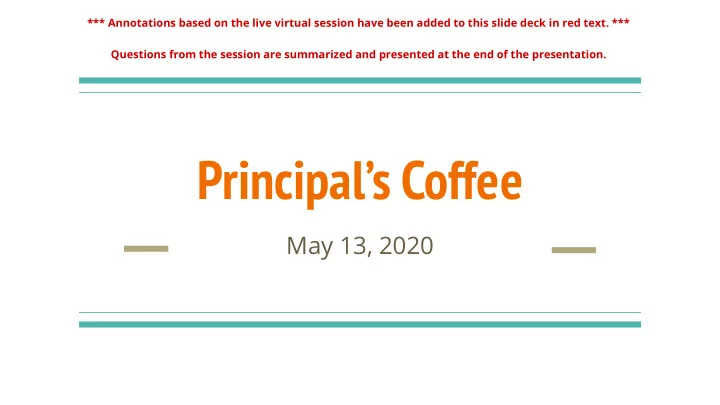principal s coffee