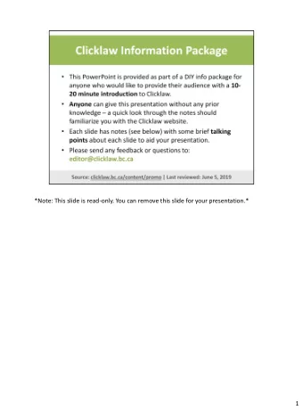 *Note: This slide is read-only. You can remove this slide for your presentation.*  1  -Quick