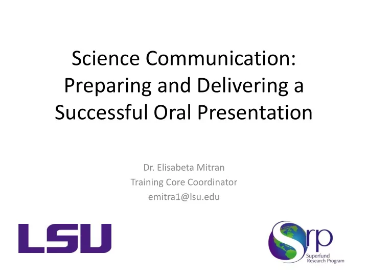 preparing and delivering a