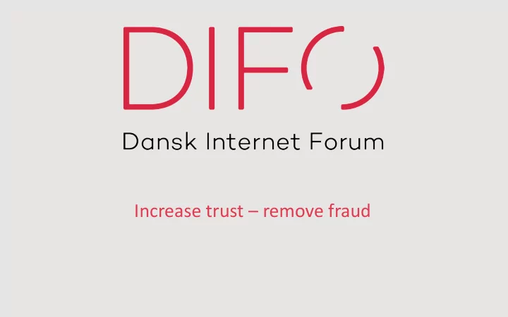 increase trust remove fraud problem