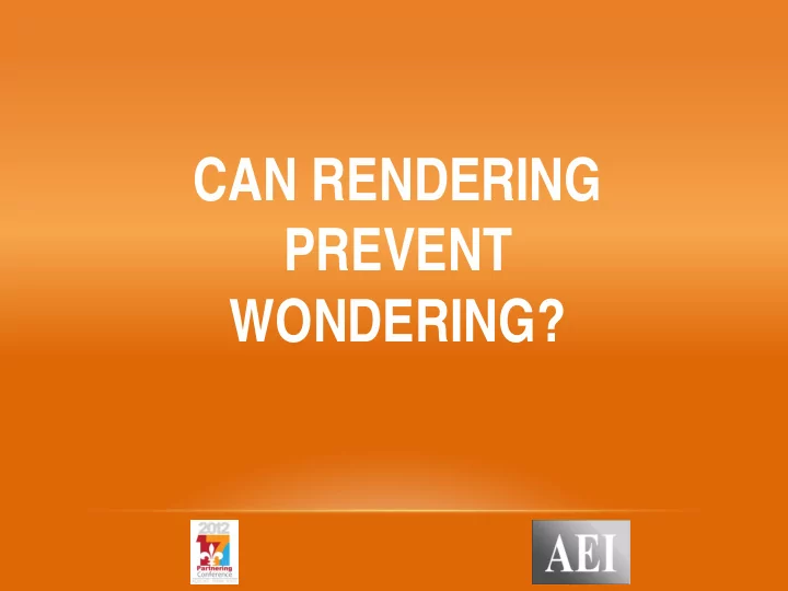 can rendering prevent wondering row negotiations