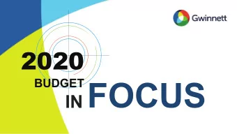 IN FOCUS  Budget Process  Finance  Strategic  Review  Chairmans  Planning  Proposed  Department