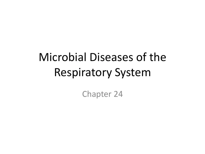 respiratory system