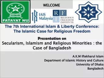 The 7th International Islam &amp; Liberty Conference:  The Islamic Case for Religious Freedom