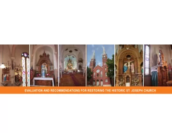 EVALUATION AND RECOMMENDATIONS FOR RESTORING THE HISTORIC ST. JOSEPH CHURCH  Father Tim Haberkorn