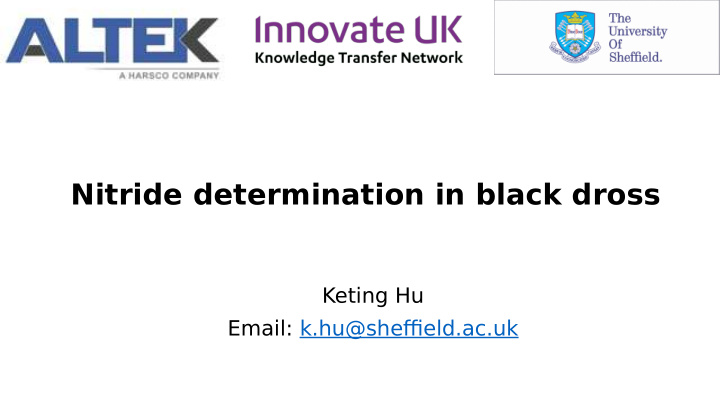 nitride determination in black dross