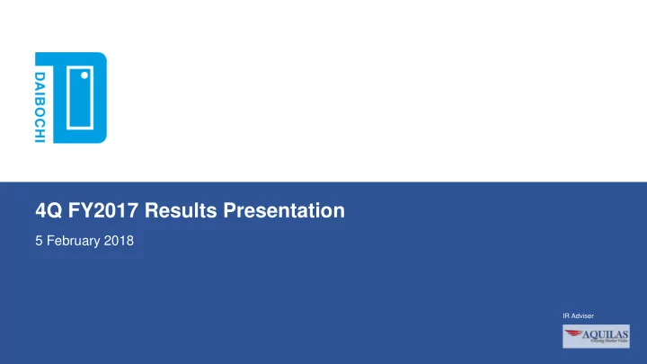 4q fy2017 results presentation