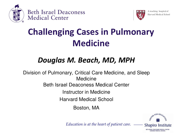 challenging cases in pulmonary