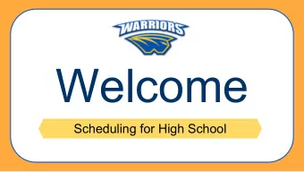 Welcome  Scheduling for High School  Introductions  Curt Pacholke: Principal  Jessica Ebner: