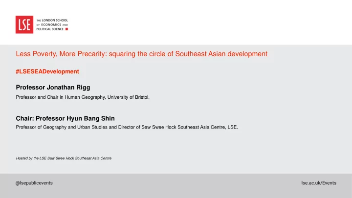 less poverty more precarity squaring the circle of