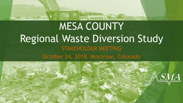 regional waste diversion study