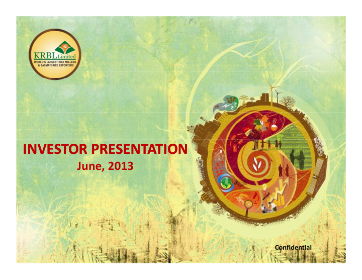 investor presentation investor presentation investor