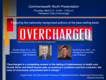 Commonwealth North Presentation Thursday, March 21, 12:00  1:00 p.m.  Petroleum Club of
