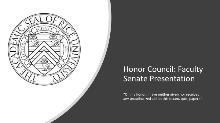 honor council faculty senate presentation