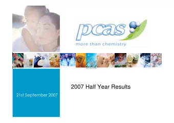 2007 Half Year Results